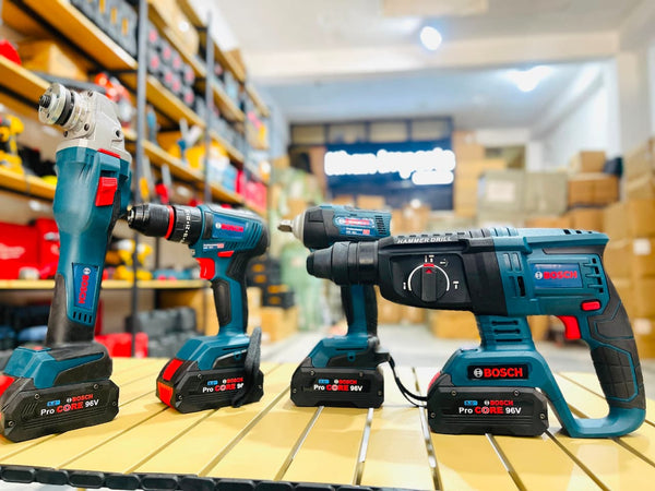 Bosch 4-in-1 Brushless Cordless Combo Kit (Drill, Wrench, Grinder, SDS Drill)